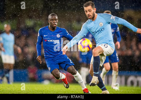 Ngolo KantÃ© de Chelsea au cours de la Premier League match entre Chelsea et Manchester City à Stamford Bridge, Londres, Angleterre le 8 décembre 2018. Photo par Salvio Calabrese. Usage éditorial uniquement, licence requise pour un usage commercial. Aucune utilisation de pari, de jeux ou d'un seul club/ligue/dvd publications. Banque D'Images