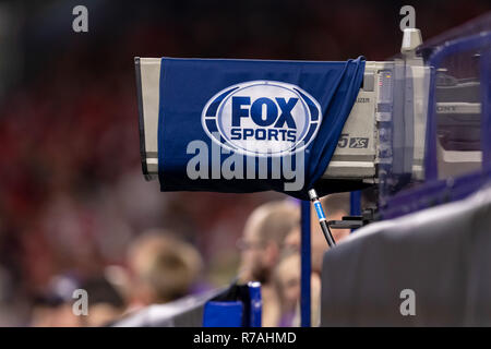 Le 1 décembre, 2018 : une vue détaillée d'une diffusion de Fox Sports caméra dans la Big Ten 2018 Championnat de jeu entre le nord-ouest et les Wildcats Ohio State Buckeyes sur Décembre 01, 2018 au Lucas Oil Stadium à Indianapolis, IN. Adam Lacy/CSM. Banque D'Images