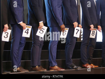 Linstow, Allemagne. Le 08 déc, 2018. Les participants de la finale pour l'élection de Mister France sera sur scène du Van der Valk Resort. Credit : Danny Gohlke/dpa/Alamy Live News Banque D'Images