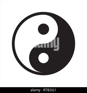 Le symbole Yin Yang isolé sur fond blanc Banque D'Images