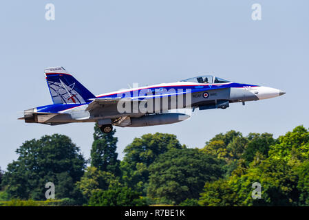 McDonnell Douglas F/A-18 Hornet de l'Aviation royale canadienne dans le cadre du programme spécial NORAD au Royal International Air Tattoo, RIAT, RAF Fairford Banque D'Images