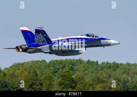 McDonnell Douglas F/A-18 Hornet de l'Aviation royale canadienne dans le cadre du programme spécial NORAD au Royal International Air Tattoo, RIAT, RAF Fairford Banque D'Images