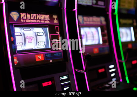 Machines à sous jeux de casino en Banque D'Images