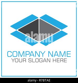 Ouvrir Fort Logo Vector pour déménagement / Transport Company Illustration de Vecteur