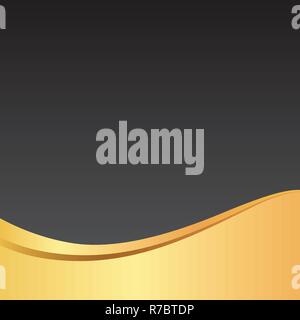 Or / or élégante vague contexte / Modèle pour l'Affiche , carte , site Web ou invitation. Illustration de Vecteur
