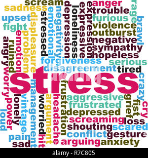 Word Stress concept cloud Banque D'Images