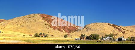 Réservoir de Mantoue vue paysage. Mantoue est une petite ville à la périphérie est Box Elder Comté, historiquement connue comme Utah Valley, Copenhague, Fla. Banque D'Images