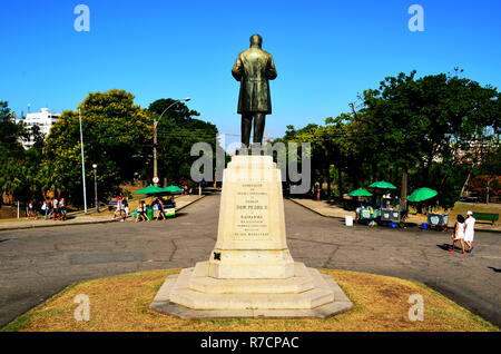 Une statue de Dom Pedro II à Quinta da Boa Vista parc municipal. Site historique où la famille royale vivait dans le 19e siècle. Banque D'Images