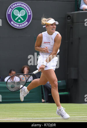 Angelique Kerber joueur allemand en action à Wimbledon, Londres, Grande-Bretagne, Royaume-Uni. Banque D'Images