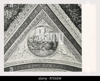 Lazio Rome Palazzo Mattei di Giove, c'est mon l'Italie, les pays de l'italien, l'histoire visuelle de la peinture post-médiévale, la fresque, le stuc, de l'architecture. Romain antiquités sculptures et fragments architecturaux. Banque D'Images