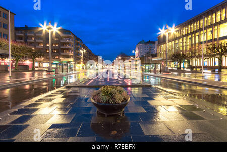 Ville de Göteborg durig shristmas décorées avec des lumières comme vu de gotaplatsen,Sweden Banque D'Images