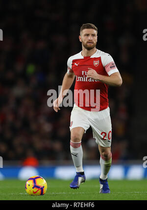 Londres, Royaume-Uni. 8e Dec 2018. Shkodran Mustafi d'Arsenal - Arsenal v Huddersfield Town, Premier League, Emirates Stadium, Londres (Holloway) - 8 décembre 2018 Editorial - N'utilisez que des restrictions s'appliquent : DataCo crédit limité/Alamy Images Journée Vivre NewsEditorial uniquement, licence requise pour un usage commercial. Aucune utilisation de pari, de crédit : journée limitée/Alamy Images Live News Banque D'Images