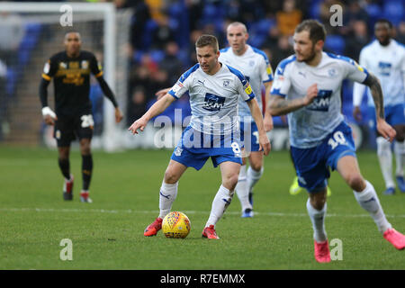 Birkenhead, UK. 8e Dec 2018. Jay Harris de Tranmere Rovers en action. L'EFL Skybet ligue de football match Tranmere Rovers, deux v Cambridge Utd à Prenton Park, Birkenhead, Wirral le samedi 8 décembre 2018. Cette image ne peut être utilisé qu'à des fins rédactionnelles. Usage éditorial uniquement, licence requise pour un usage commercial. Aucune utilisation de pari, de jeux ou d'un seul club/ligue/dvd publications. Photos par Chris Stading/Andrew Orchard la photographie de sport/Alamy live news Banque D'Images