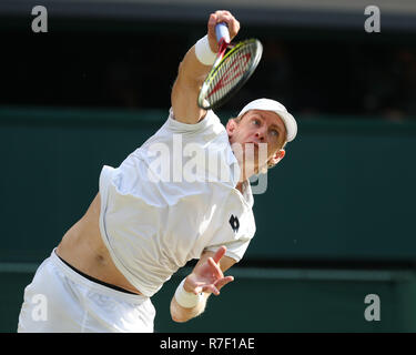 Kevin Anderson Tennis - Wimbledon 2018 - Grand Chelem ATP / WTA ITF / PROFILS TÊTES - Londres - - - Grande-Bretagne - 13 juillet 2018. Banque D'Images