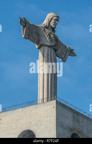 Statue du Cristo Rei, Almada, Lisbonne, Lisbonne, Portugal, Lisboa Région Banque D'Images