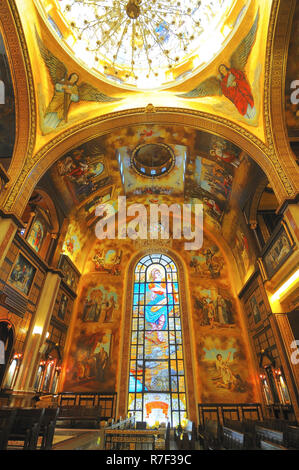 Eglise orthodoxe copte tous les saints qui vivent dans des cieux, El Samaaeyeen, Charm el-Cheikh, péninsule du Sinaï, Égypte Banque D'Images