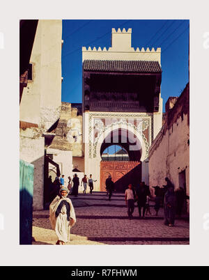 Maroc, Fès, la Mosquée andalouse, 1967 ou plus tôt Banque D'Images