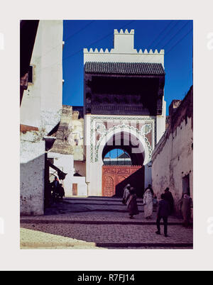 Maroc, Fès, la Mosquée andalouse, 1967 ou plus tôt Banque D'Images