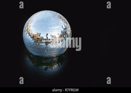 Boule disco argent close up shot Banque D'Images