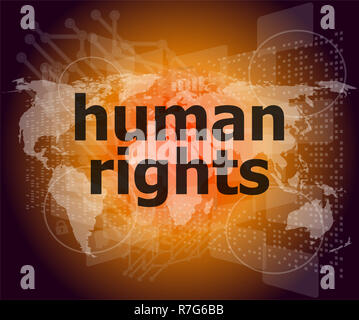 Mots clés : concept de droit de l'homme le contexte numérique Banque D'Images