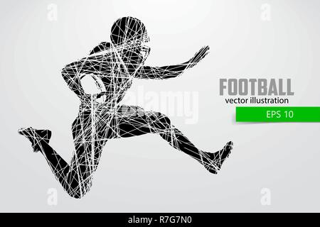 Silhouette d'un joueur de football. Vector illustration Illustration de Vecteur