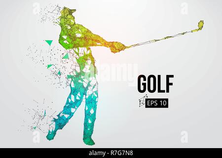 Silhouette d'un joueur de golf. Vector illustration Illustration de Vecteur