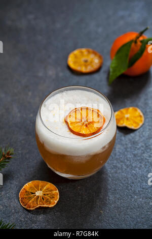 Cocktail de Noël d'amaretto sour Banque D'Images