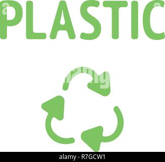 100 flèches recyclé sign vector illustration isolé sur fond blanc Illustration de Vecteur