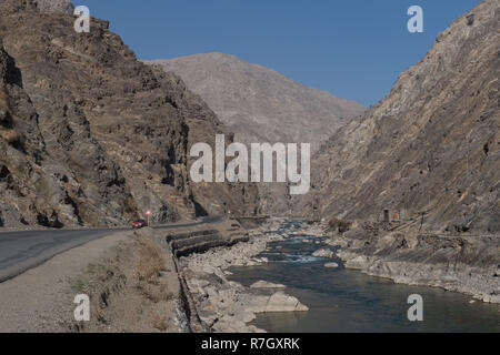 Vue sur la vallée du Panjshir, province du Panjshir, Afghanistan Banque D'Images