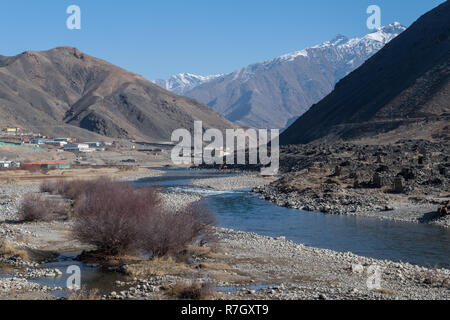 Vue sur la vallée du Panjshir, province du Panjshir, Afghanistan Banque D'Images