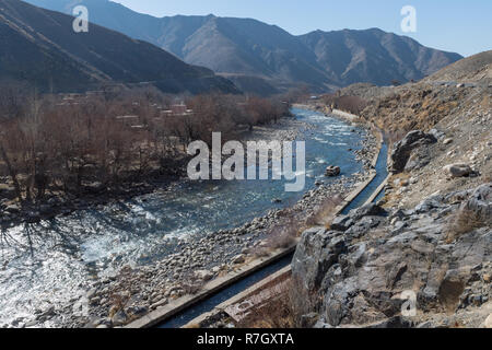 Vue sur la vallée du Panjshir, province du Panjshir, Afghanistan Banque D'Images