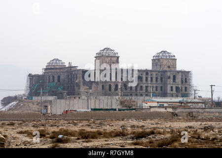 Darul Aman Palace, construit sous le roi Amanullah Khan et détruits pendant la Coup d'État communiste de 1978, Kaboul, la province de Kaboul, Afghanistan Banque D'Images