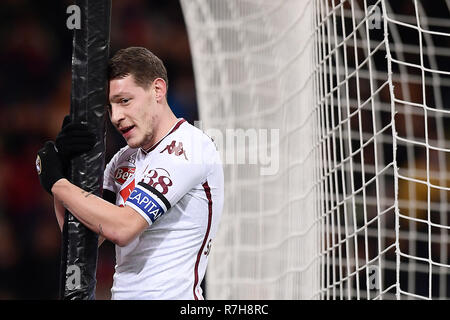 Foto LaPresse - Fabio Ferrari 09 Dicembre 2018 Milano, ITALIA Sport Calcio Milan vs Torino - Campionato di Calcio Serie A TIM 2018/2019 - Le stade San Siro. Nella foto:Andrea Belotti (Torino Fc) ; Photo LaPresse - Fabio Ferrari 09 novembre 2018 Milan, Italie sport soccer Milan vs Torino - championnat de football italien une ligue TIM 2018/2019 - Stade San Siro. Dans le pic:Andrea Belotti (Torino Fc) ; Banque D'Images