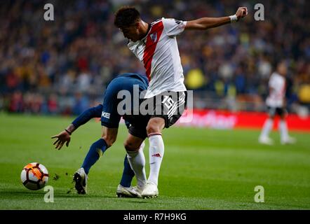 Exequiel Palacios de River Plate au cours de la Copa Libertadores match final 2018/19 entre Boca Juniors et River Plate, à Santiago Bernabeu à Madrid le 9 décembre 2018. (Photo de Guille Martinez/Cordon Cordon) Appuyez sur appuyez sur Banque D'Images