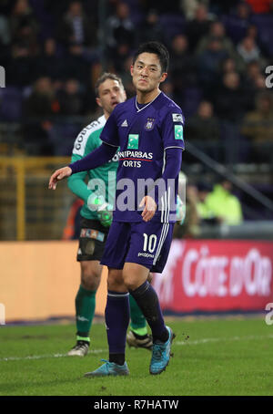 Bruxelles, Belgique - 09 DÉCEMBRE : Ryota Morioka d'Anderlecht lors de la Jupiler Pro League match day 18 entre le RSC Anderlecht et Charleroi sur Décembre 09, 2018 à Bruxelles, Belgique. (Photo de Vincent Van Doornick/Isosport) Banque D'Images