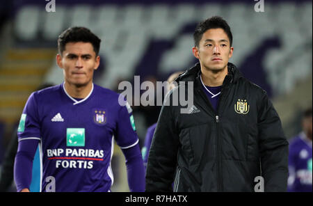 Bruxelles, Belgique - 09 DÉCEMBRE : Ryota Morioka d'Anderlecht lors de la Jupiler Pro League match day 18 entre le RSC Anderlecht et Charleroi sur Décembre 09, 2018 à Bruxelles, Belgique. (Photo de Vincent Van Doornick/Isosport) Banque D'Images