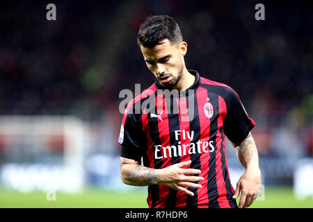 Milan, Italie. 09 Décembre, 2018. Suso de l'AC Milan au cours de la série d'un match de football entre l'AC Milan et Torino Fc. Crédit : Marco Canoniero/Alamy Live News Banque D'Images