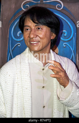 Montréal, Canada - le 23 septembre 2018 : Jackie Chan, Hong Kong, producteur, acteur, réalisateur, scénariste, et chanteur. Musée de Cire Grévin à Montréal, Québec Banque D'Images