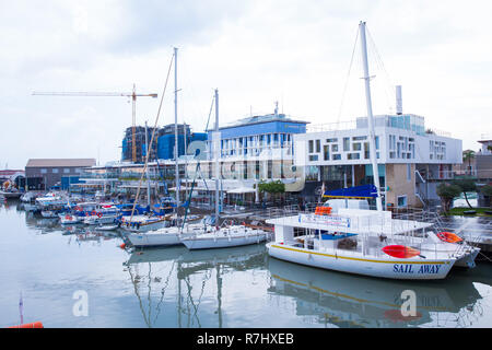 Paphoes ville, à Chypre. Mer et bateaux disponibles à ville. La propriété du port. Photo de voyage 2018, décembre. Banque D'Images