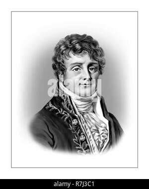 Jean Baptiste Joseph Fourier 1768 - 1830 physicien mathématicien français Banque D'Images