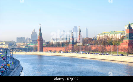 Panorama de la ville de Moscou. Moskva et le Kremlin Banque D'Images