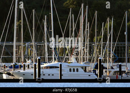 L'une des marinas de Porto et la rivière Douro, dans la ville de Vila Nova de Gaia, dans la matinée du 22 septembre, 2012 Banque D'Images