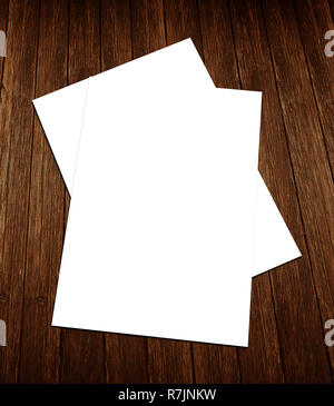 Blank white modèle maquette de présentation Banque D'Images