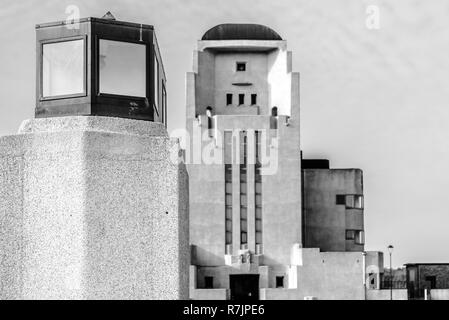 Radio Kootwijk bâtiment. Ancienne station de radio dans les Pays-Bas pour les colonies Hollandaises outre-mer Banque D'Images