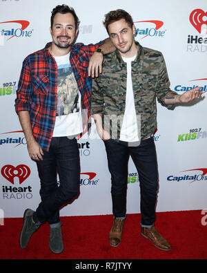 INGLEWOOD, LOS ANGELES, CA, USA - 30 novembre : Dustin Belt, Kendall Schmidt, Heffron dur à 102.7 KIIS FM's Jingle Ball 2018 s'est tenue au Forum le 30 novembre 2018 à Inglewood, Los Angeles, Californie, États-Unis. (Photo par Xavier Collin/Image Press Office) Banque D'Images