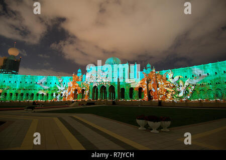 Festival Lumière Sharjah, Musée de la civilisation islamique, Sharjah, Émirat de Sharjah, Emirats Arabes Unis Banque D'Images