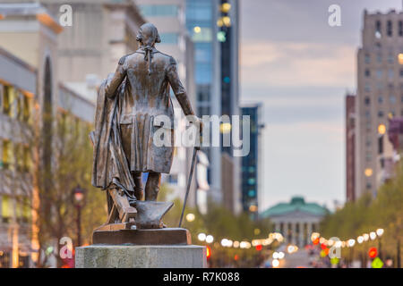 Raleigh, Caroline du Nord, USA Centre-ville vu depuis le bâtiment de Capitol. Banque D'Images