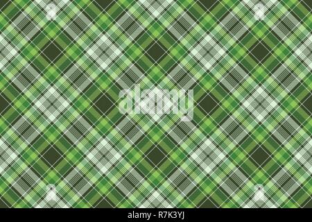 Motif à carreaux tartan en vert. Texture tissu d'impression continue. Vérifier l'arrière-plan vectoriel. Illustration de Vecteur