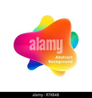 Des formes colorées en plastique. Bannière multicolore de liquide. Abstract background Illustration de Vecteur