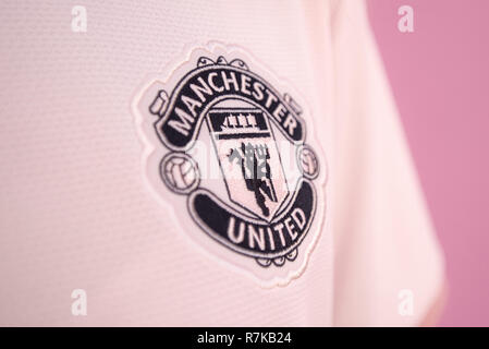 Maillot extérieur 2018/19 Manchester United. Banque D'Images